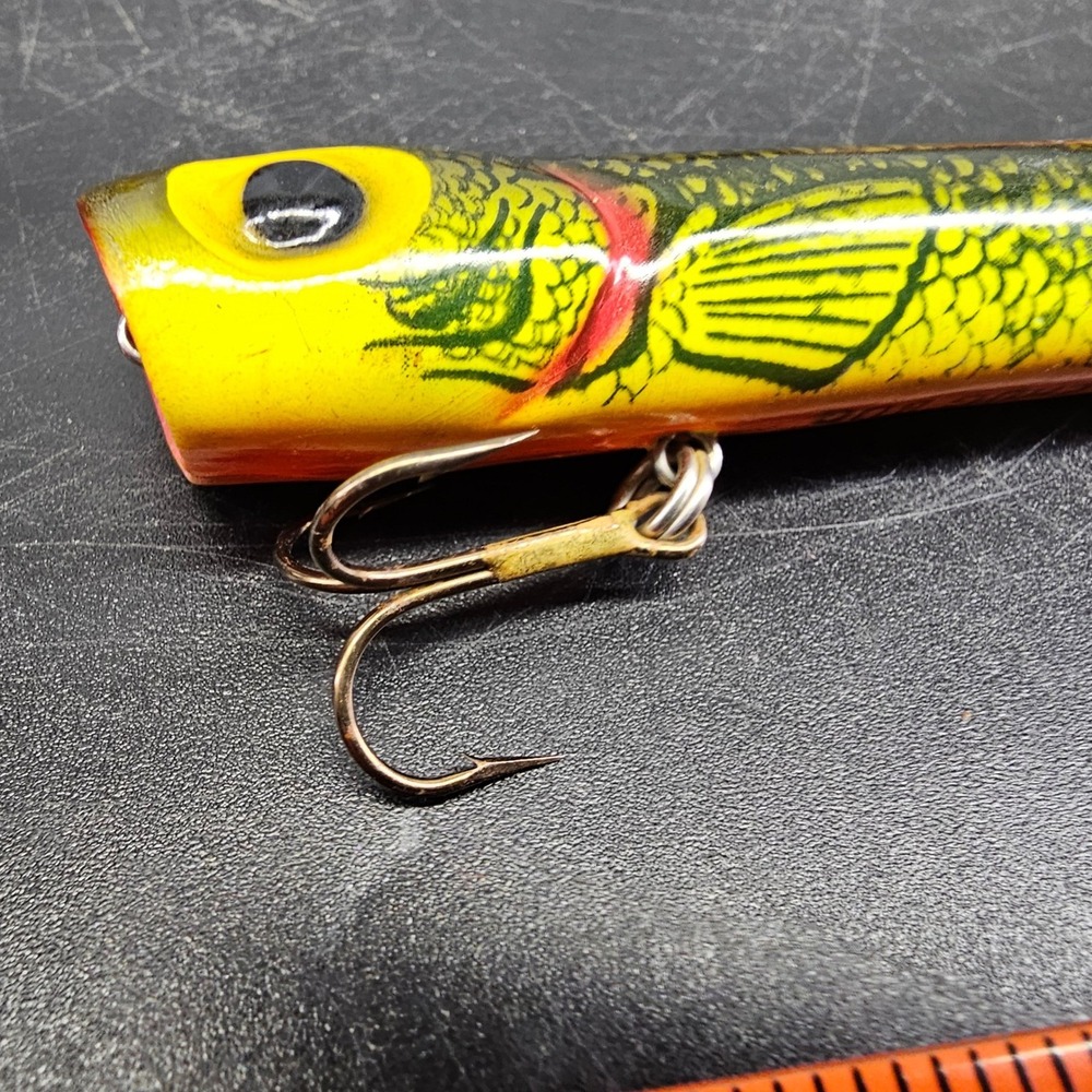 Storm Rattlin Chug Bug Topwater Popper Fishing Lure Yellow Green Orange 3.25"